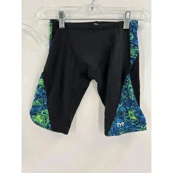 TYR Girls' Standard Nebulous Diamondfit Swimsuit Size 22 Shorts 26 Blue/Green EC - Picture 5 of 13